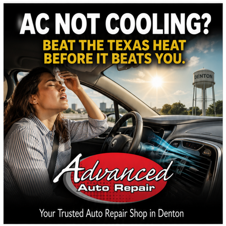 A/C not cooling? Advanced Auto Repair in Denton offers car air conditioning diagnosis and repair.